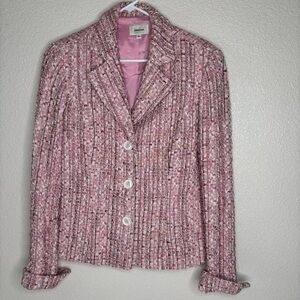 Neiman Marcus Exclusive Authentic Pink Tweed Women's Jacket Sz 10
